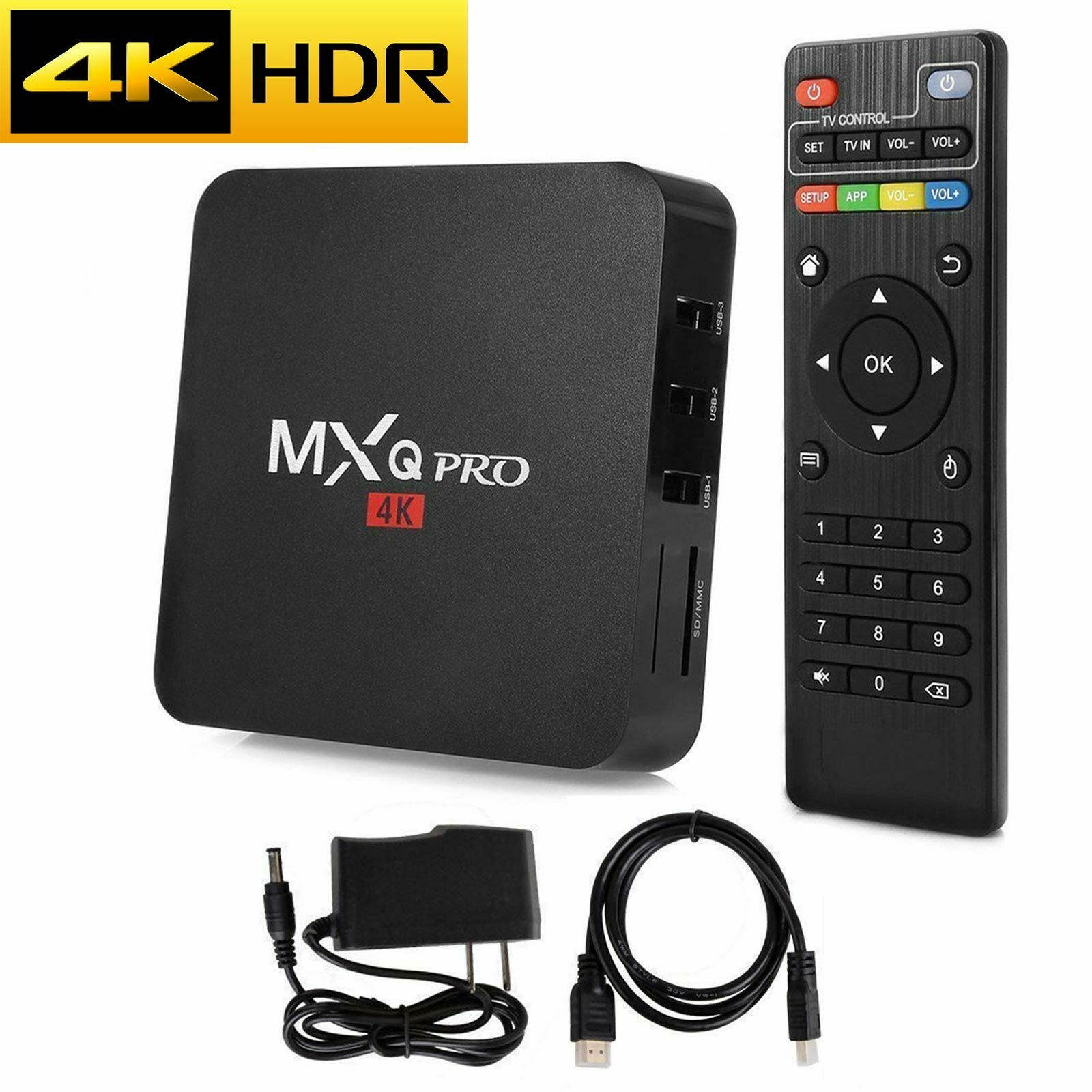 MXQ Pro Android Smart TV Box 8G Quad Core 4K HD 2.4GHz WiFi Media Player