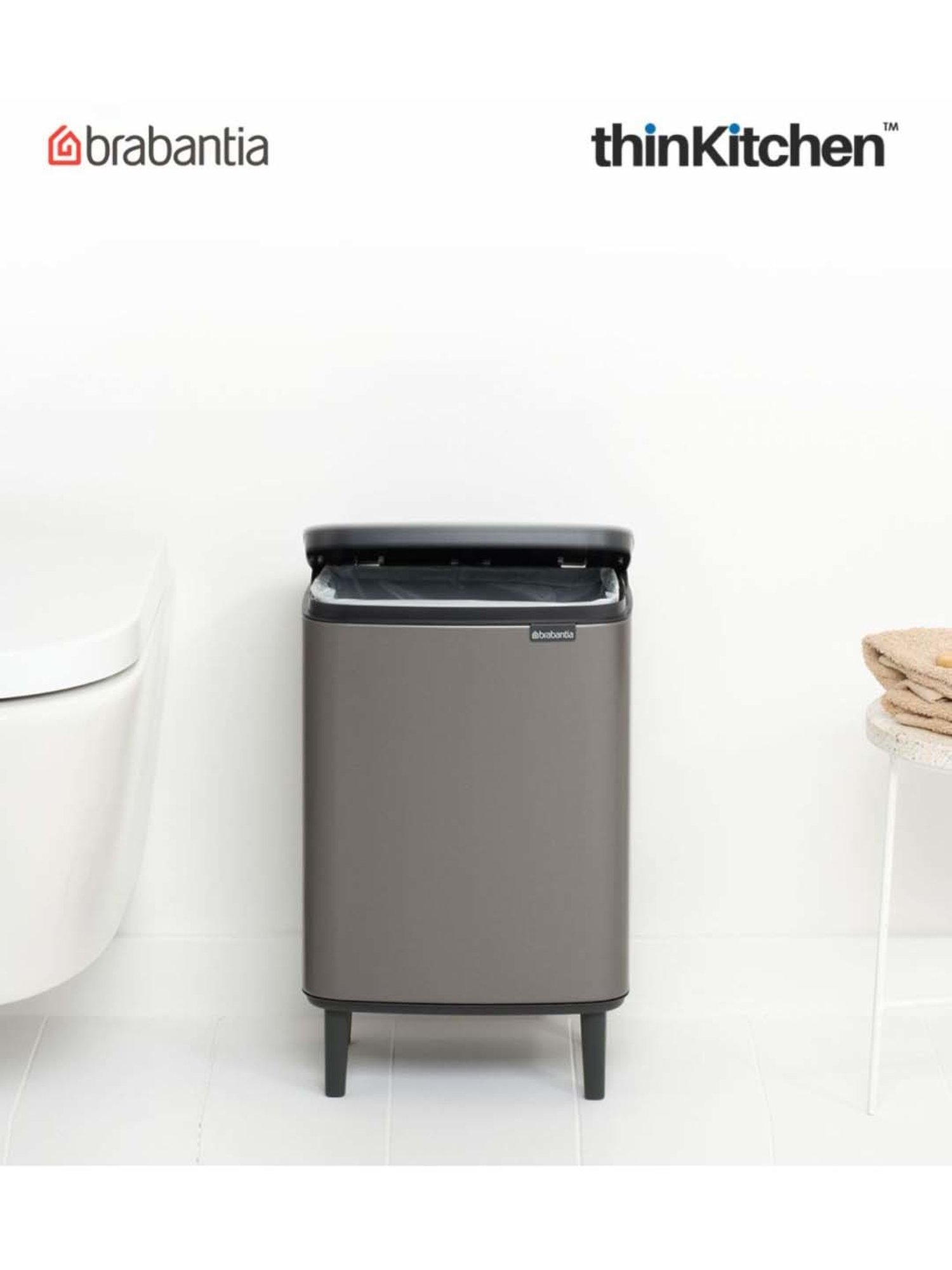 Brabantia Green Plastic Sort & Go Waste Bin (3 L)