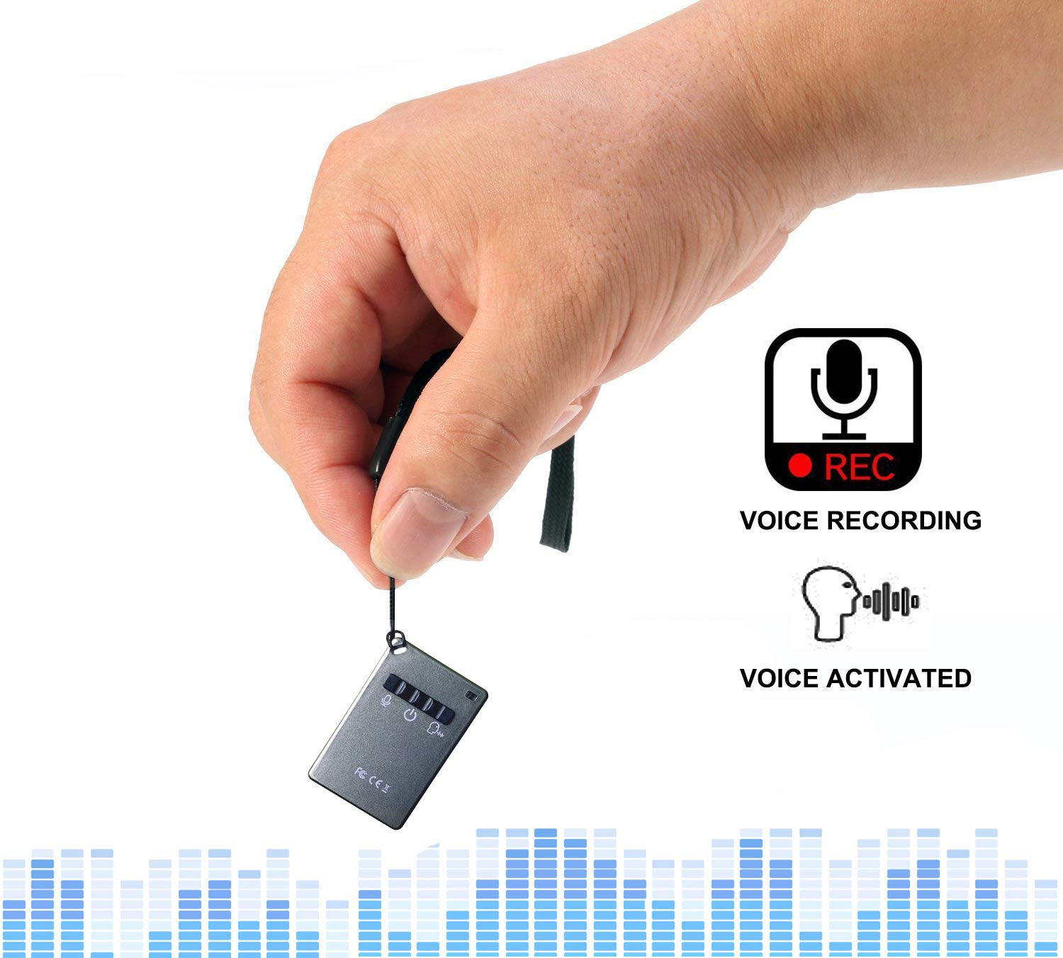 Digital Voice Recorder,eoqo Voice Activated Audio Recorder Playback by 3.5mm Plug Earphone - 15 hours Voice Recording - Sound Voice Recorder with 16GB Memory Card