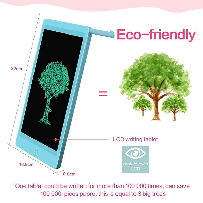 Writing Tablet Drawing Board Electronic Drawing Tablet Kids Tablets Doodle Board Writing Pad for Kids and Adults at Home School and Office with Lock Erase Button Blue