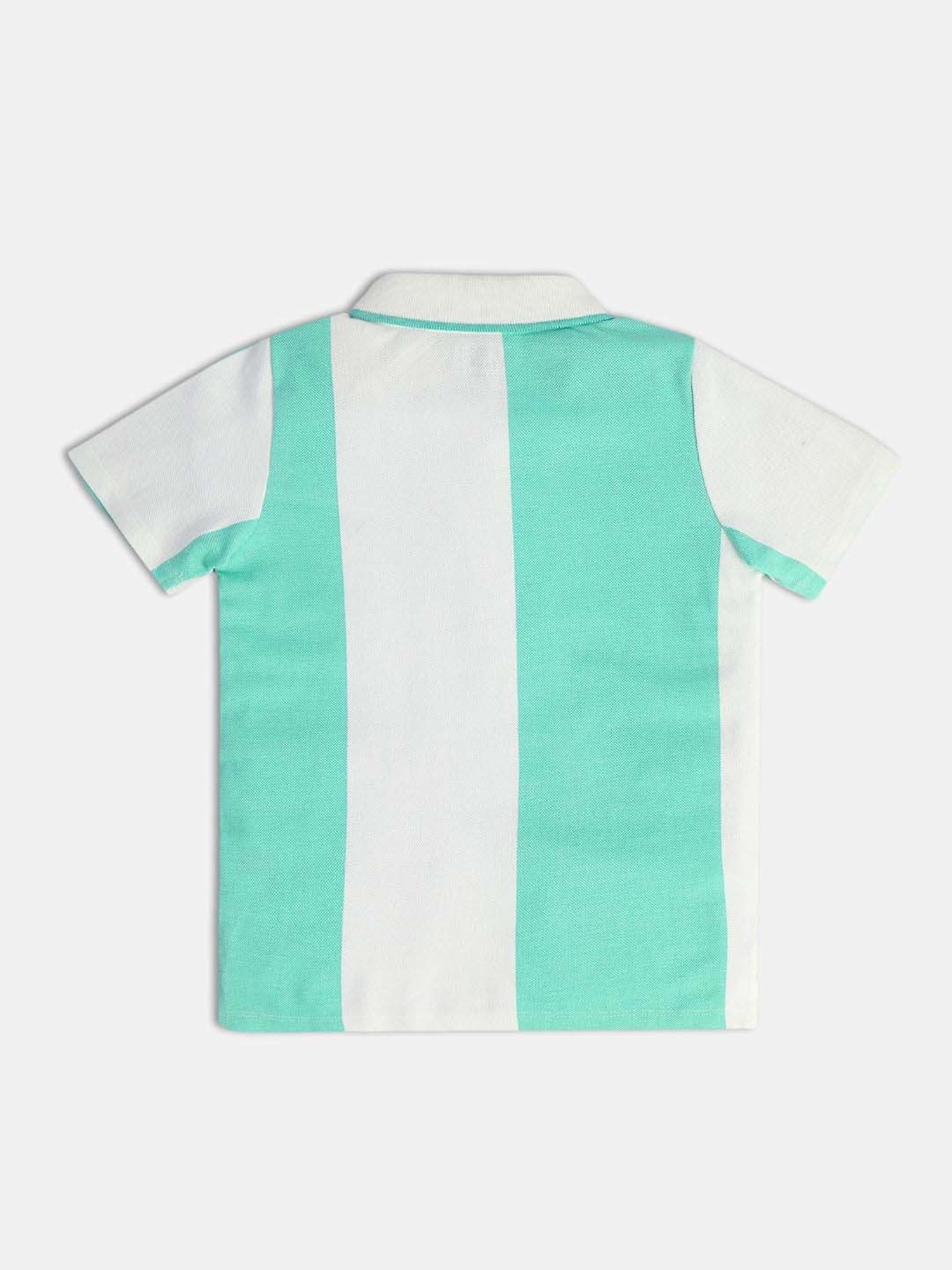 MINIKLUB Kids White & Blue Striped Polo T-Shirt