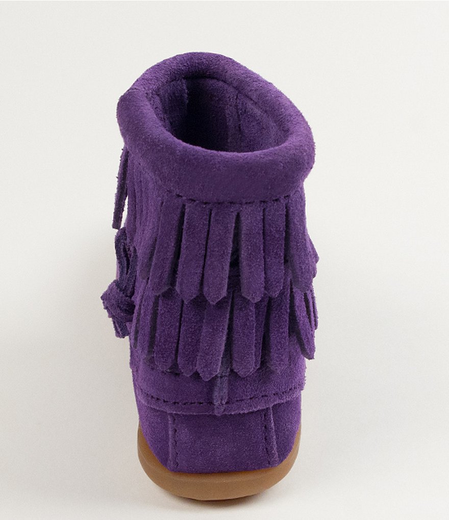 Minnetonka Girls' Double Fringe Suede Boots (Toddler)