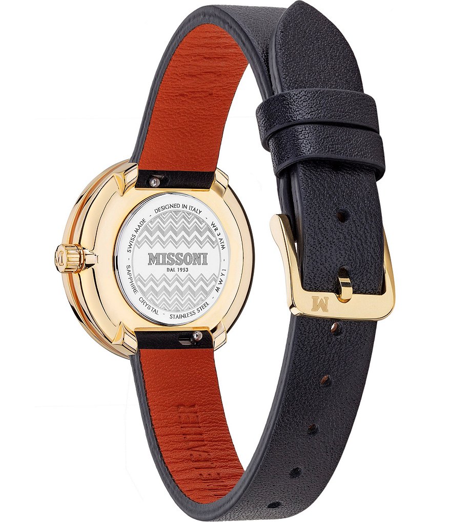 Missoni M1 Joyful Black Leather Watch