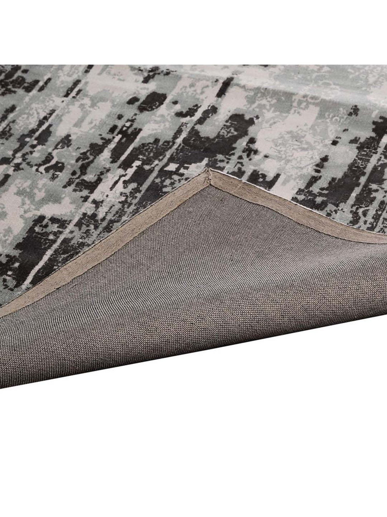 Pequra Light Green & Black Viscose XL Carpet - Set of 1