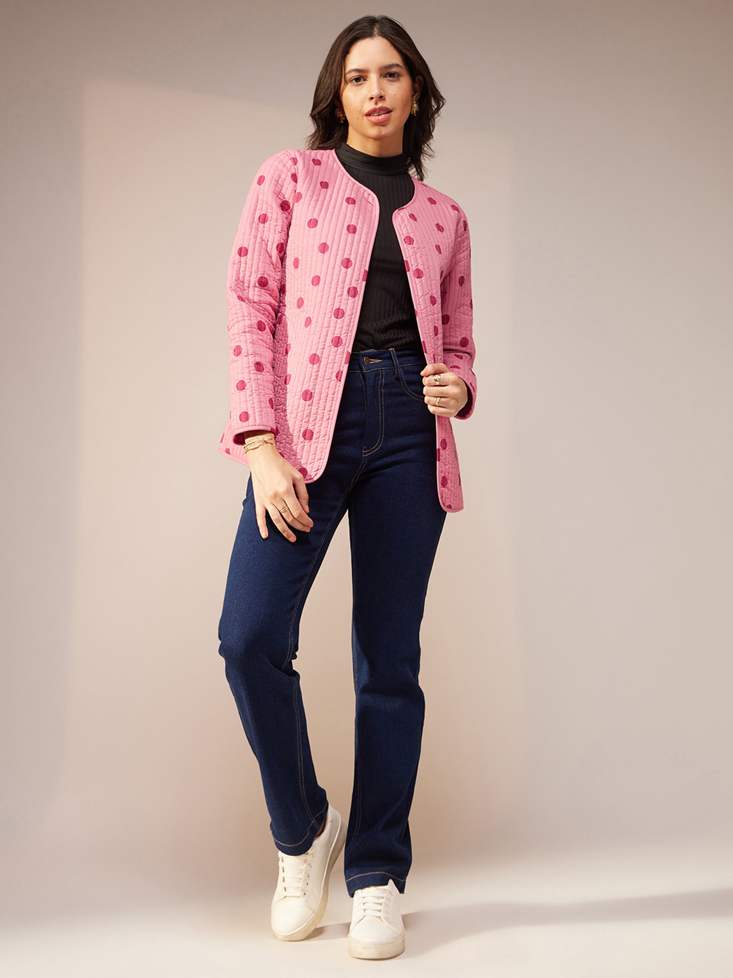 Pink Fort Pink Reversible Quilted Jacket