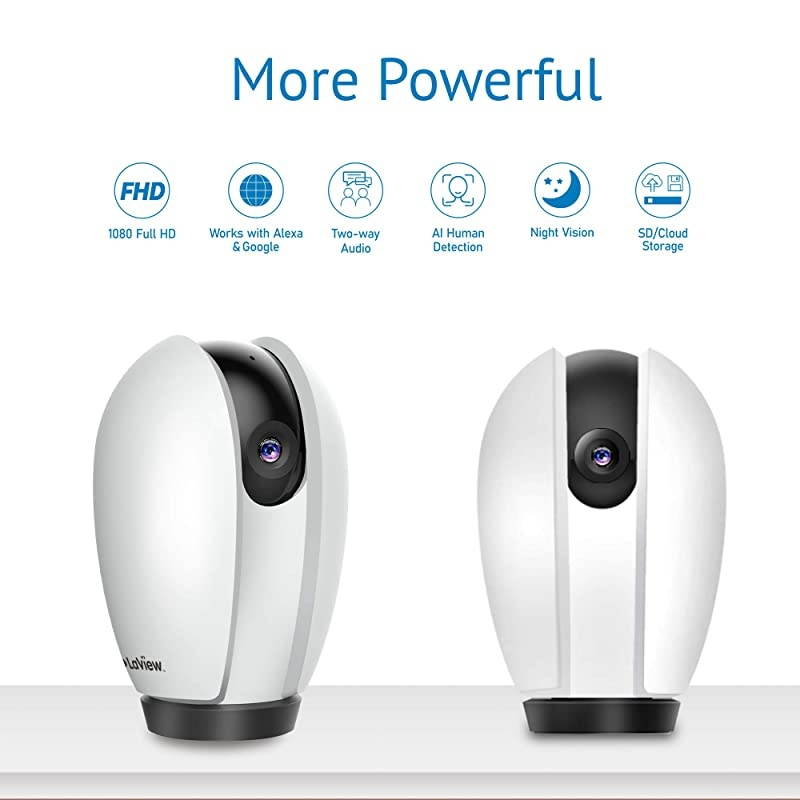 PT Home Security Camera HD 1080P2 PackHome Security System with Motion DetectionInclude 2 SD Cards32GBTwoWay Audio Night VisionWiFi Home Indoor for BabypetAlexa USA Cloud Service