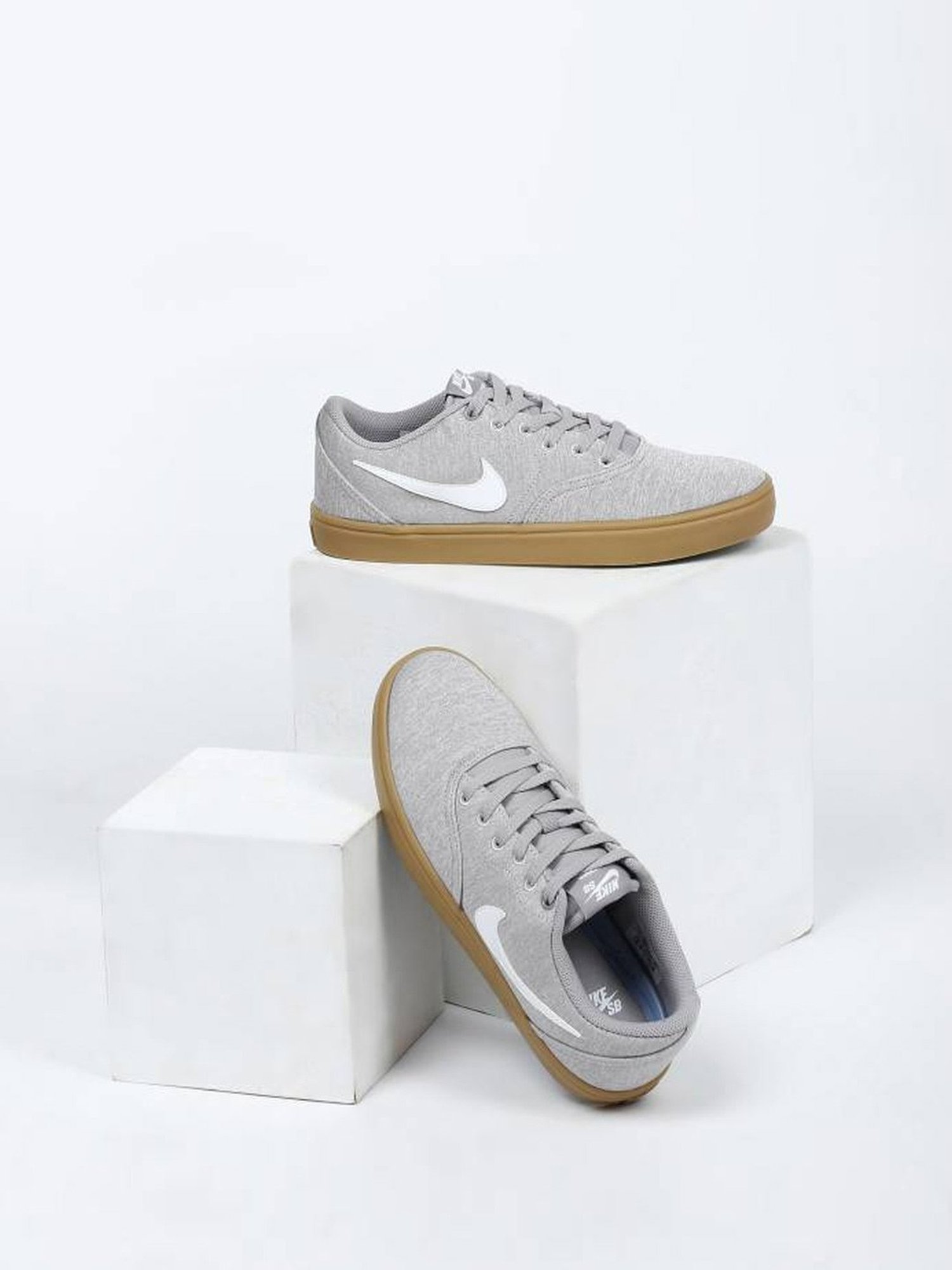 Nike Men's SB Check Solar Premium Grey Casual Sneakers