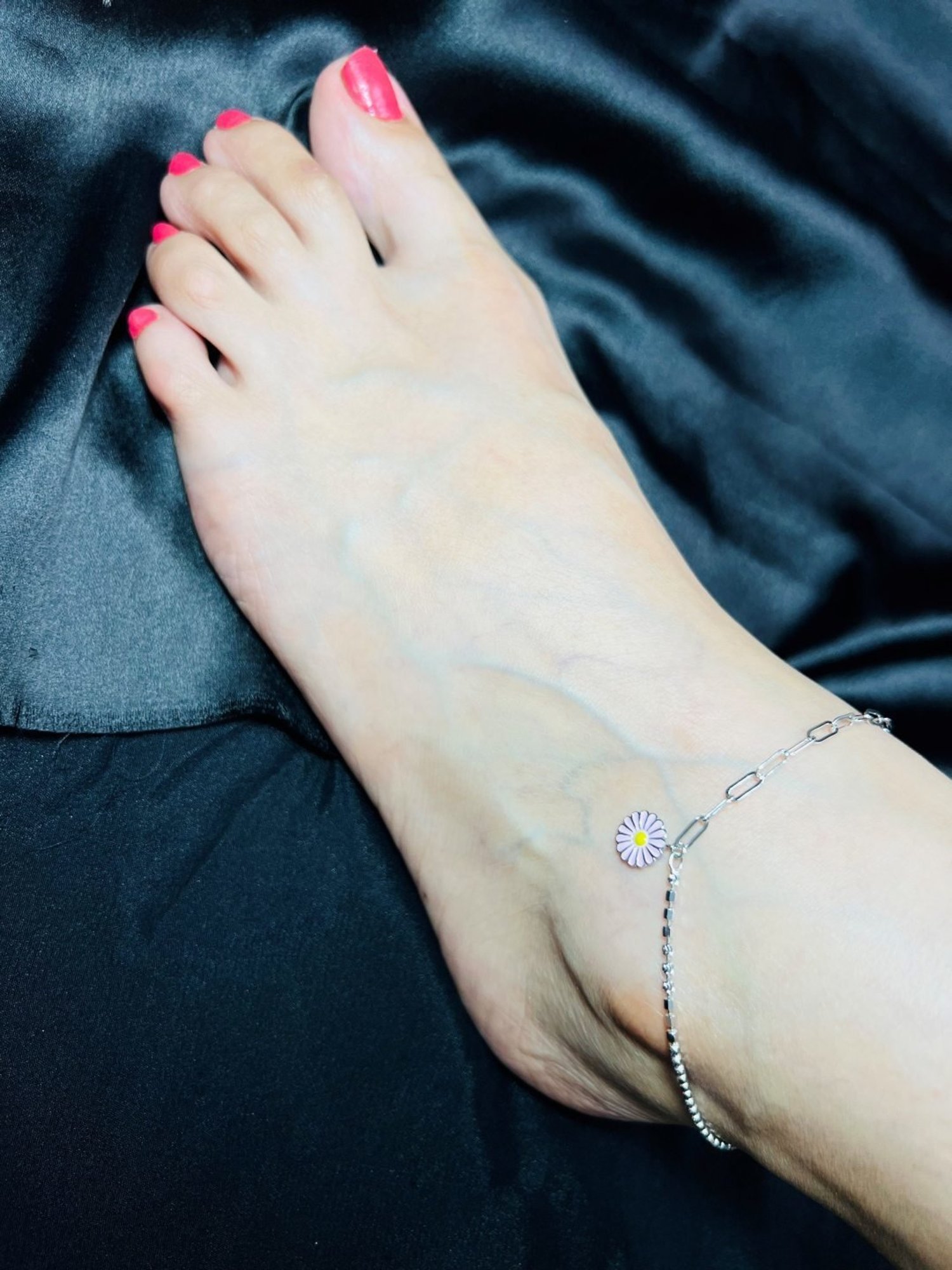 Arte Jewels 925 Sterling Silver Floral Anklet for Women & Girls (Single Anklet)