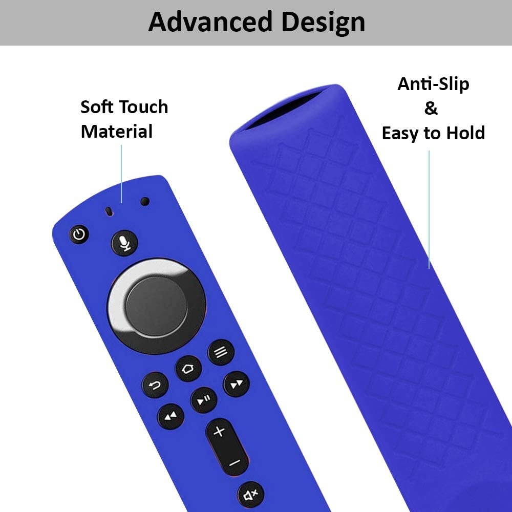 Shockproof Protective Silicone Case/Covers Compatible with All-New Alexa Voice Remote for Fire TV Stick 4K, Fire TV Stick (2nd Gen), Fire TV (3rd Gen) - Dark Blue