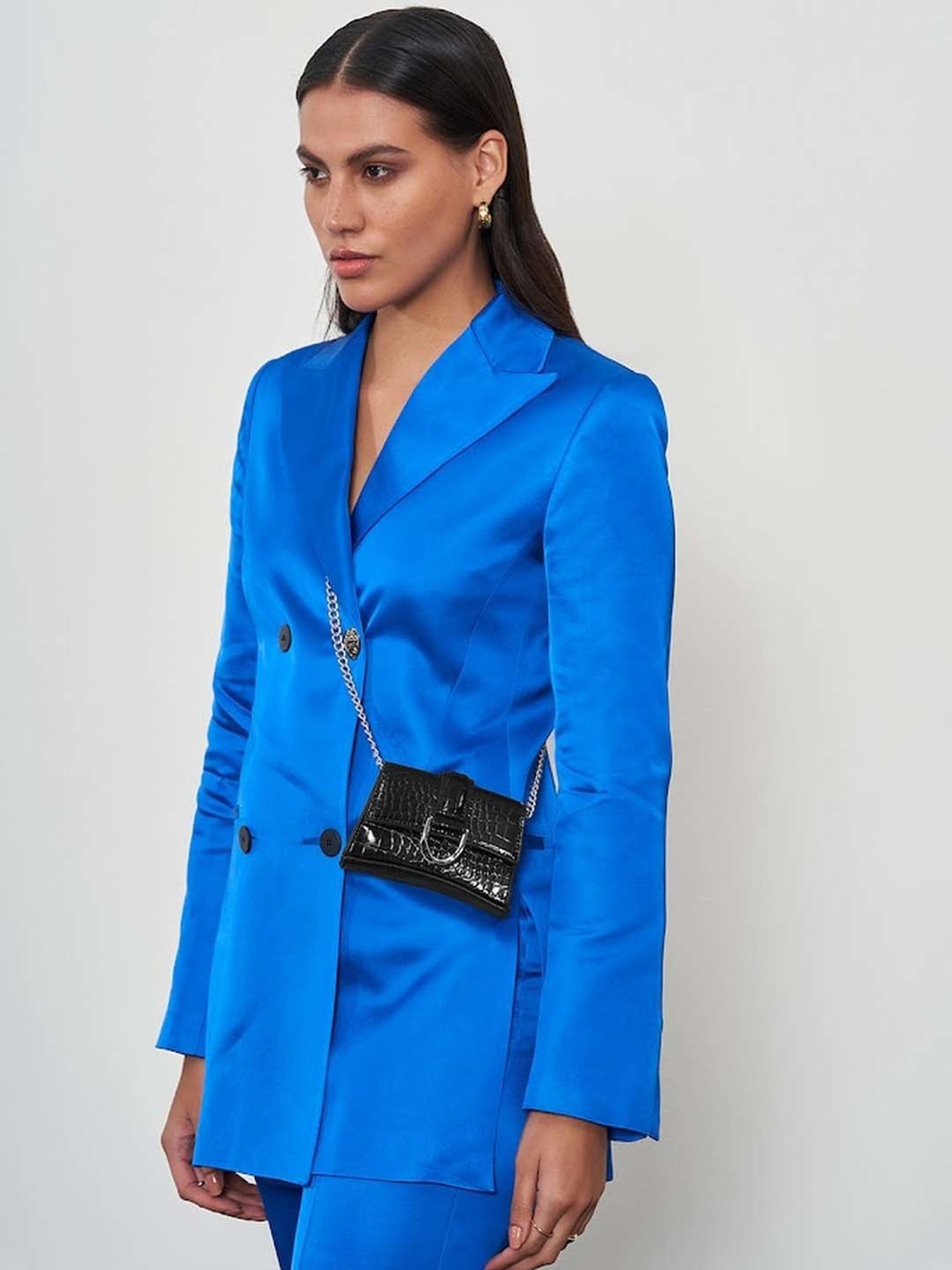 Miraggio Black Textured Small Sling Handbag