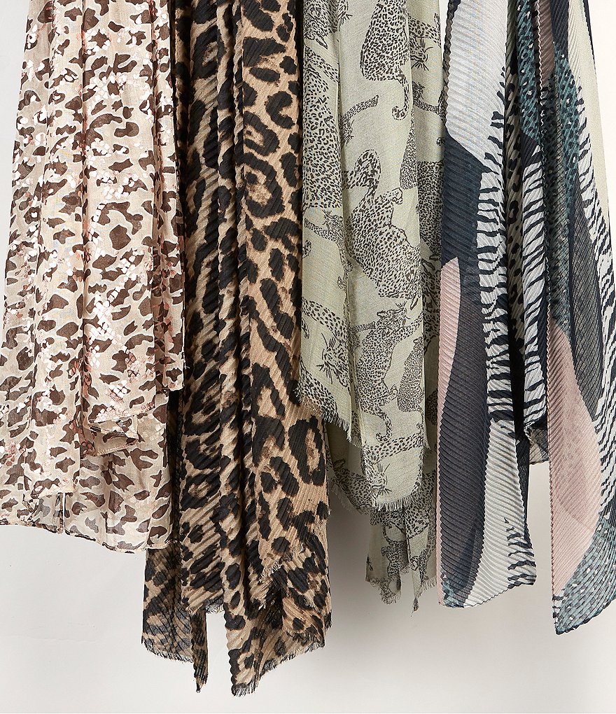 Anna & Ava Cheetah Oblong Scarf