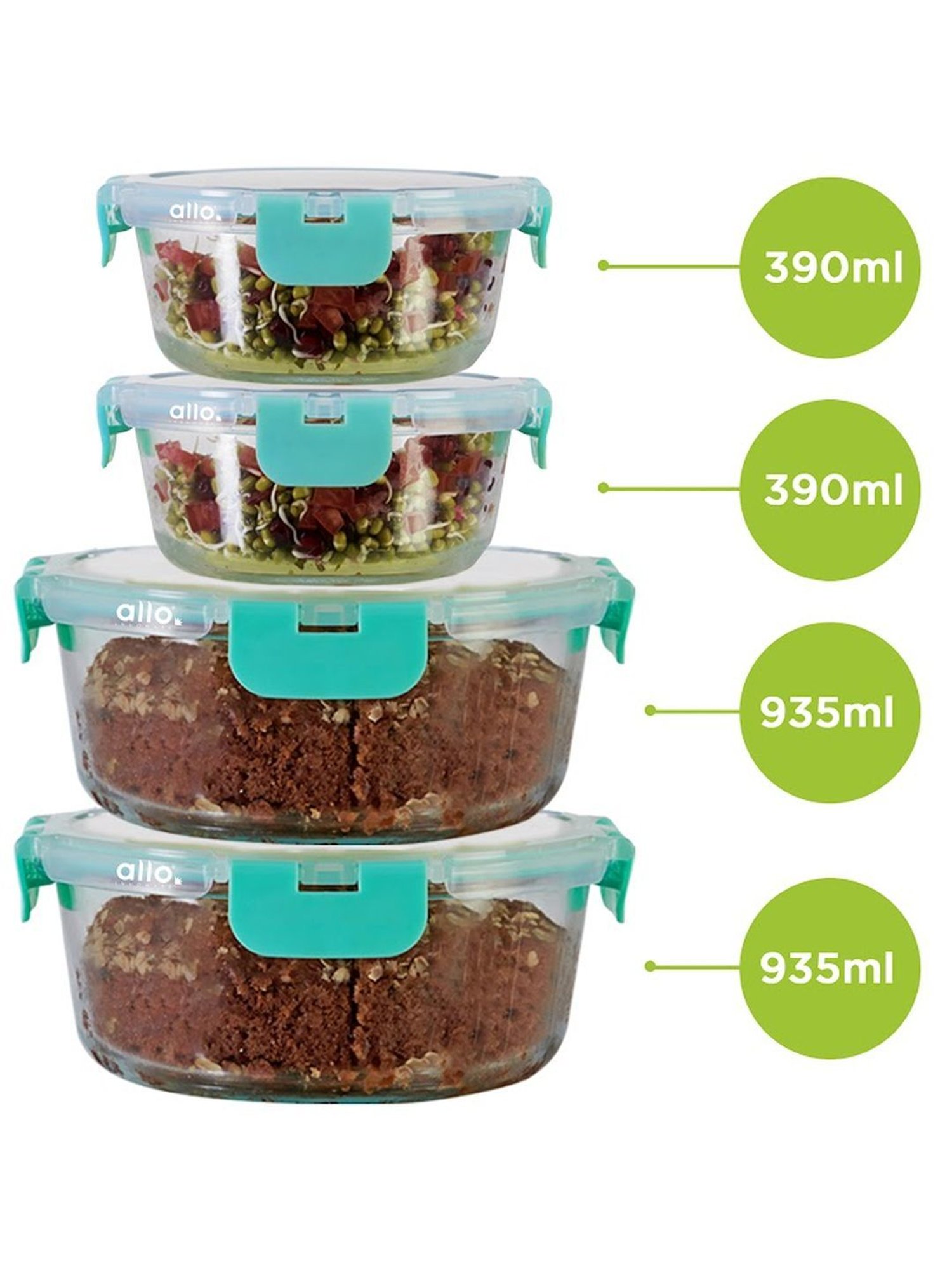 Borosilicate Glass Containers with Lids Microwave Safe Container for Glass Food Storage Containers