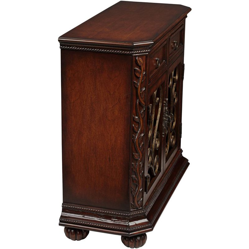 Kensington Hill Arriana 35" High Dark Cherry Wood 2-Door Console