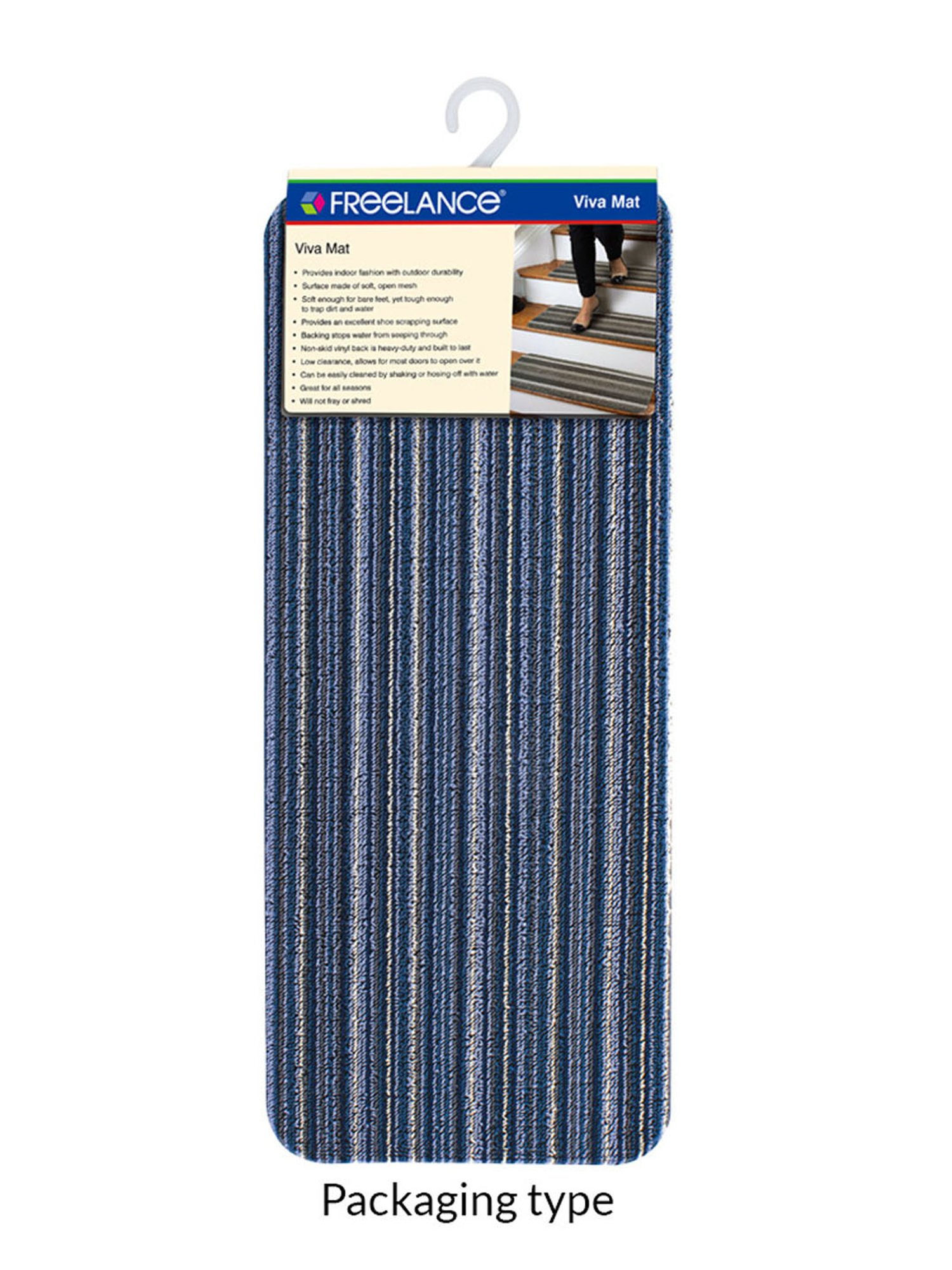 Freelance Grey PVC Set of 1 Door Mats