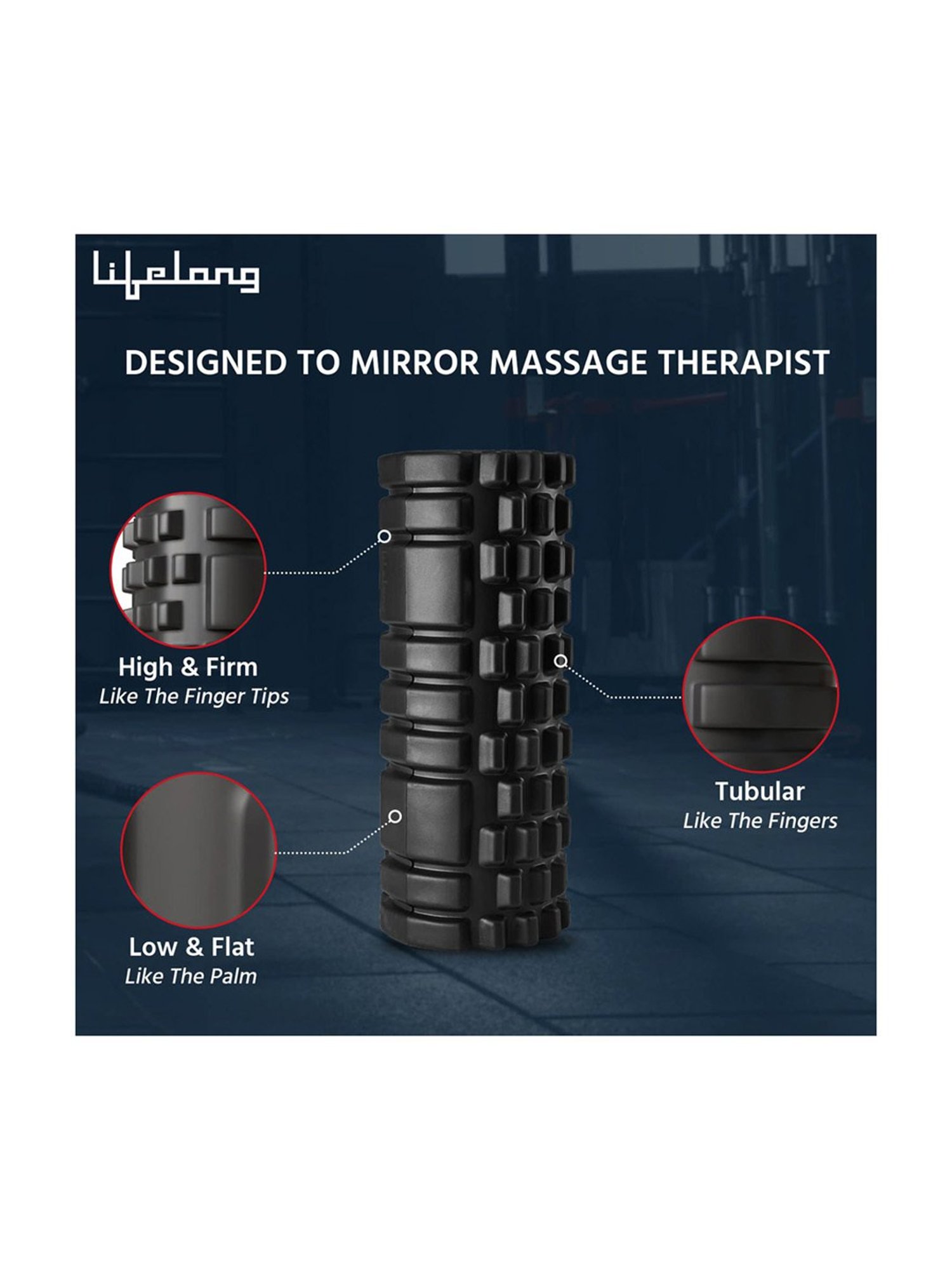 Lifelong Back Pain Foam Rollers (Black) Size - One Size