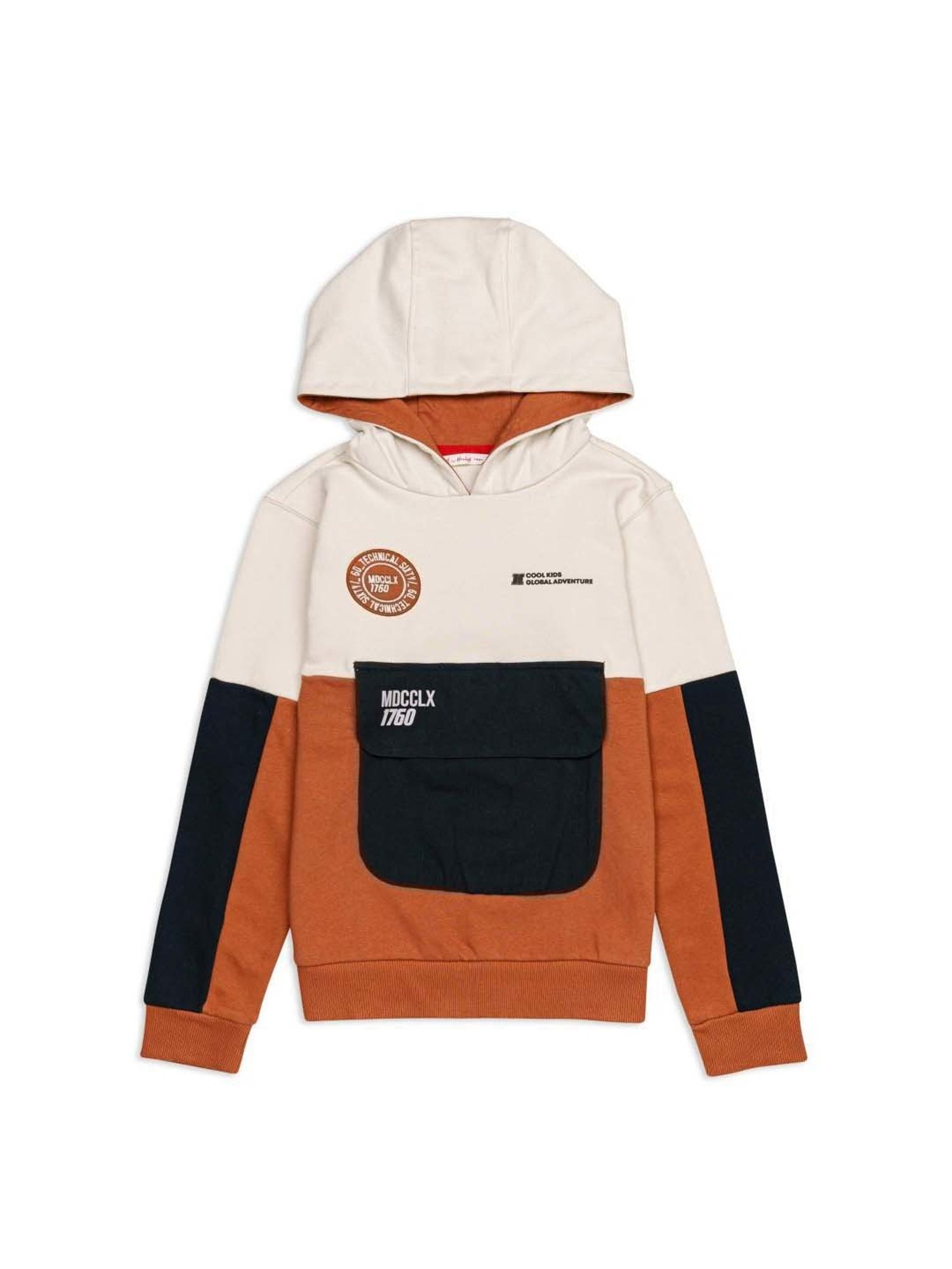 H by Hamleys Kids Multicolor Color Block Full Sleeves Sweatshirt