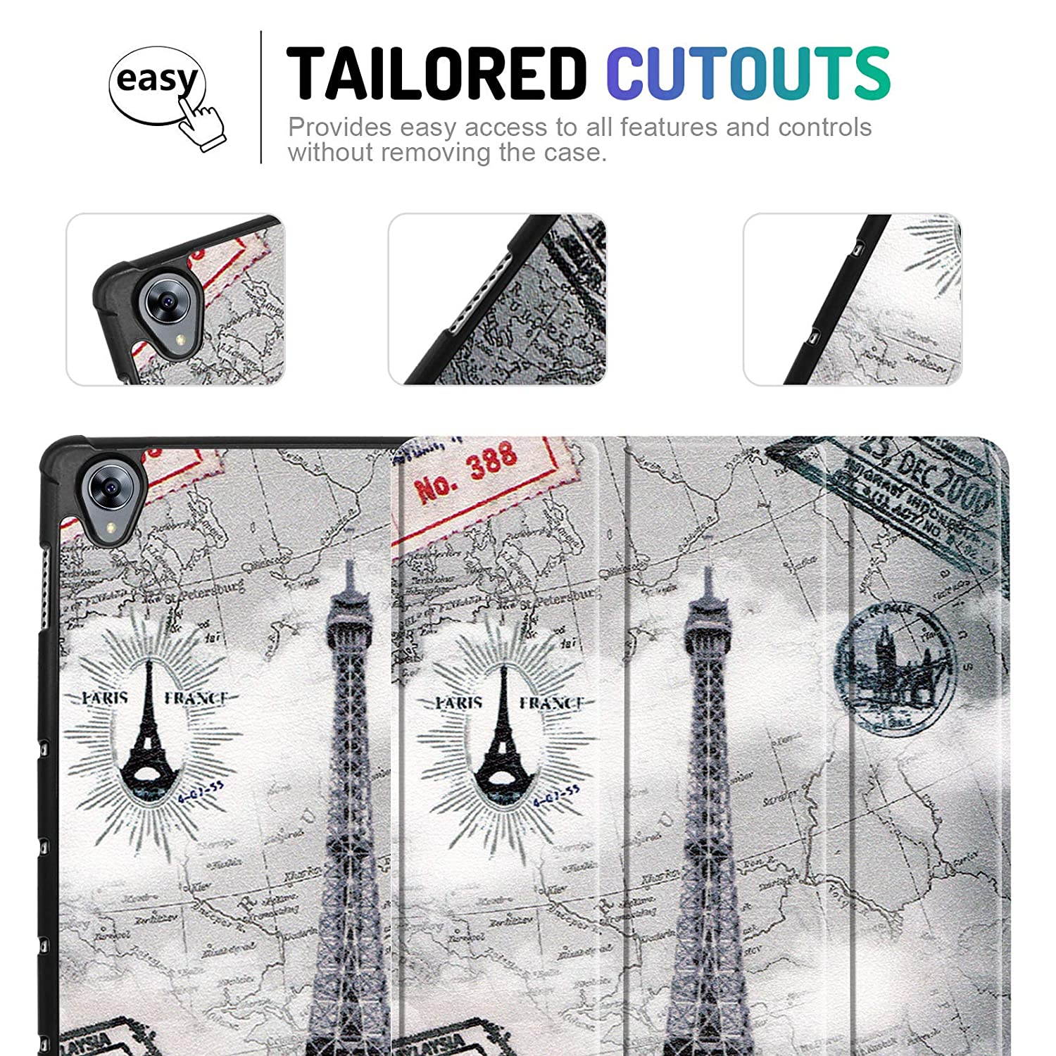 Dteck Case for Huawei MediaPad M6 10.8 Case, Lightweight Smart PU Leather Shell Trifold Stand Protective Cover with Auto Wake/Sleep Function for MediaPad M6 10.8 Inch 2019 Release Tablet, Tower