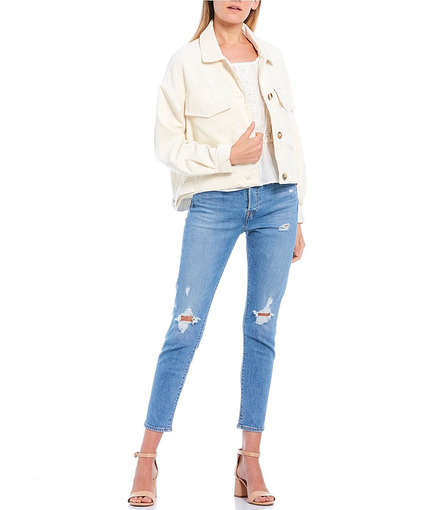 Levi's&reg; Wedgie Destructed High Rise Skinny Jeans