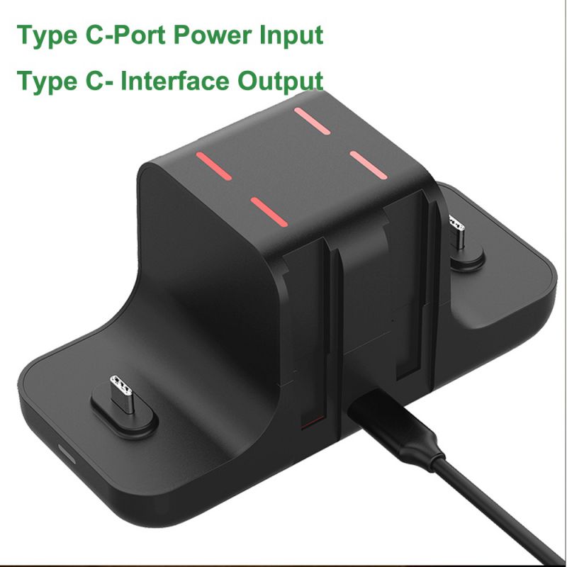 Switch Charger Dock Station for Nintendo Switch, Idealforce 6 in 1 Fast Charger Station Desktop Dock Adapter with Type C Cable for Joycon&Pro Controller