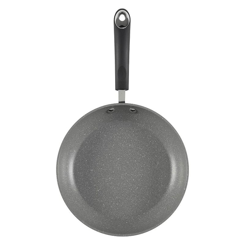 Bialetti 7351 Granito Nonstick Hard Aluminum Anodized Covered 10 Piece Kitchen Stove Top Cookware Set with Glass Lid, Oven Safe, Gray