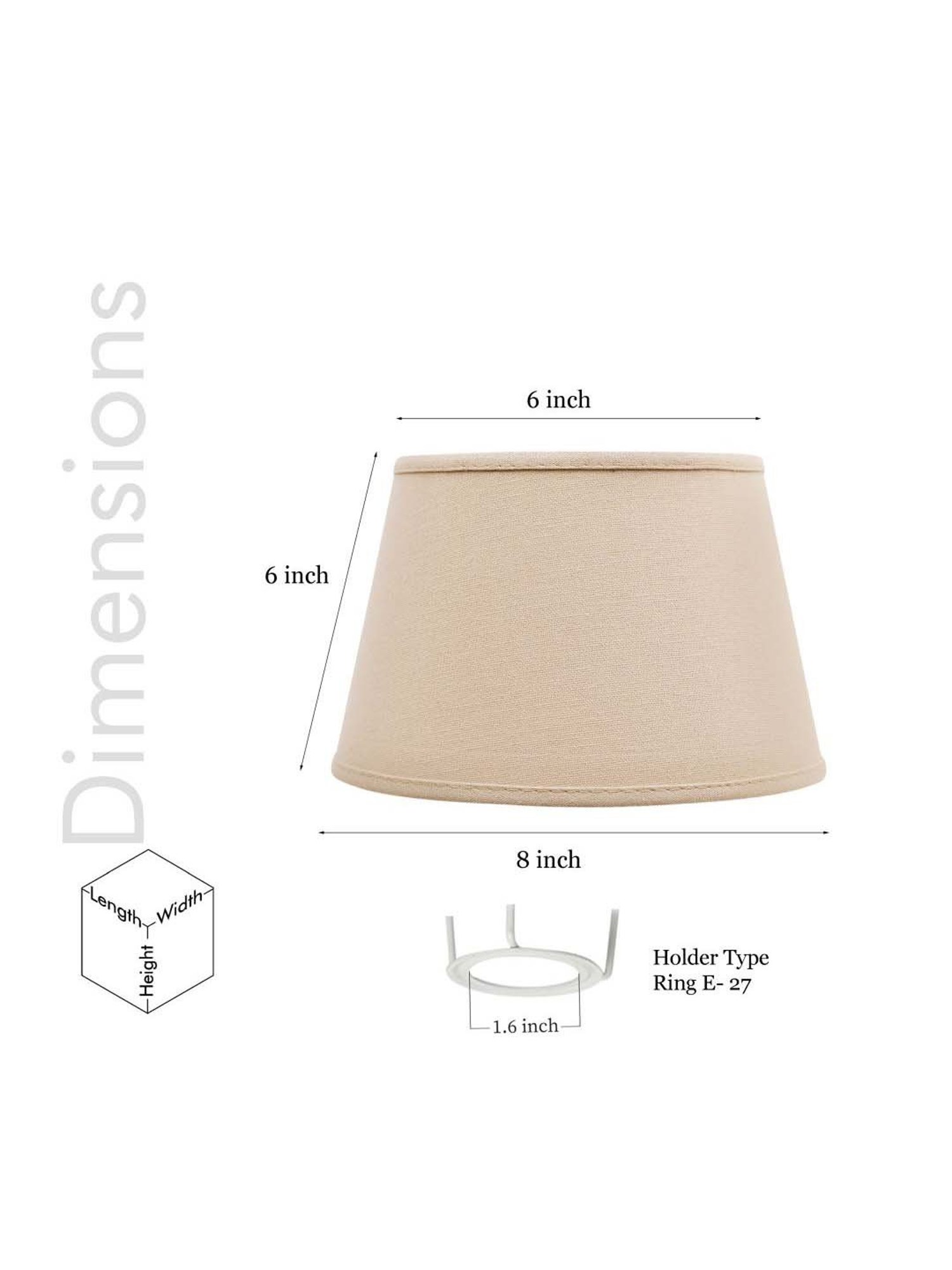 Large Rectangle Natural Lampshade Linen - Project 62™