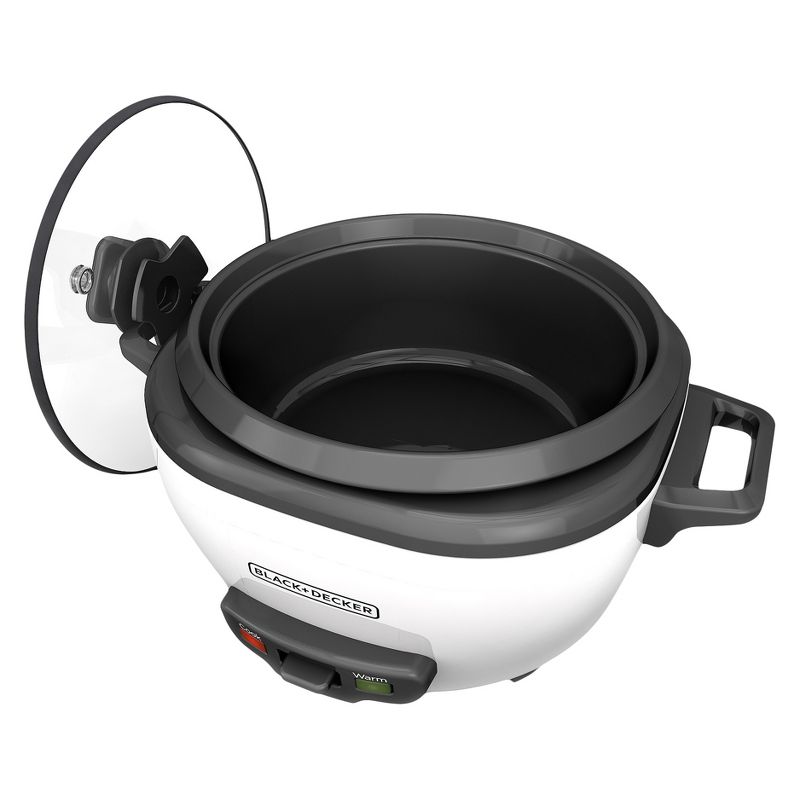 BLACK+DECKER 6-Cup Cooked/3-Cup Uncooked Rice Cooker - White RC506