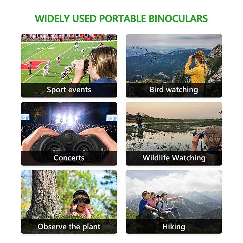 for Adults 10 x 50 High Powered for HD Waterproof Zoom, Powerful with Clear and Durable BAK-4 Prism FMC Lens for Bird Watching, Travel, Hunting, Concerts, Football.