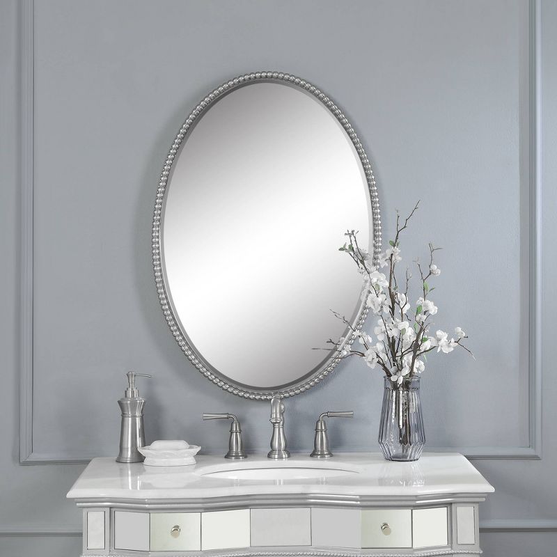 Oval Sherise Decorative Wall Mirror Brushed Nickel - Uttermost