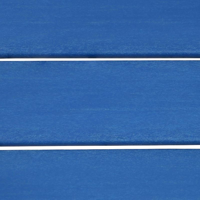 Sunnydaze Faux Wood Design Plastic All-Weather Square Modern Adirondack Side Table, Blue