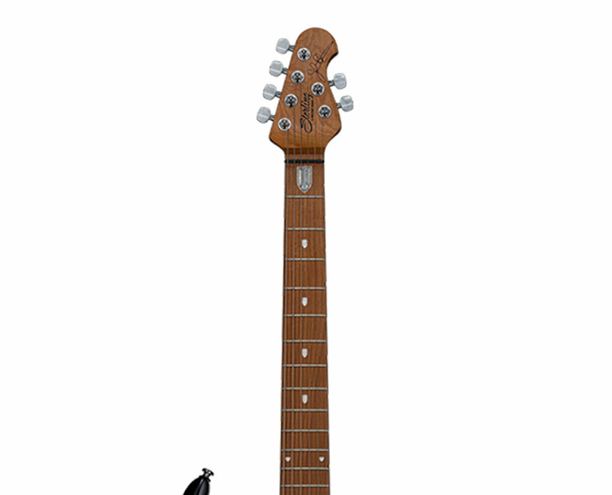 Sterling by Music Man JP15, Flame Maple Top, Trans Black Satin