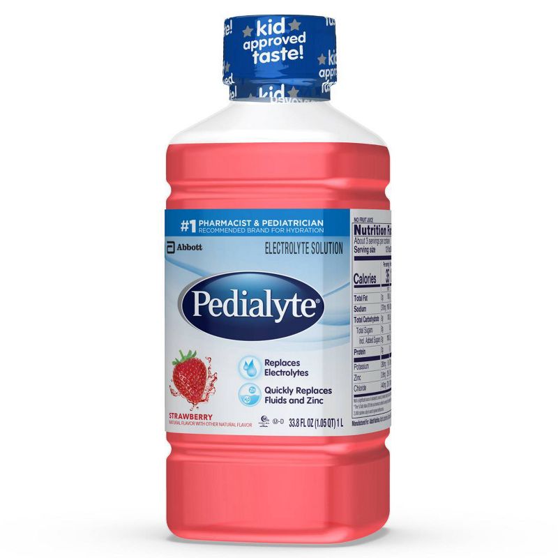 Pedialyte Electrolyte Solution -Strawberry - 33.8 fl oz