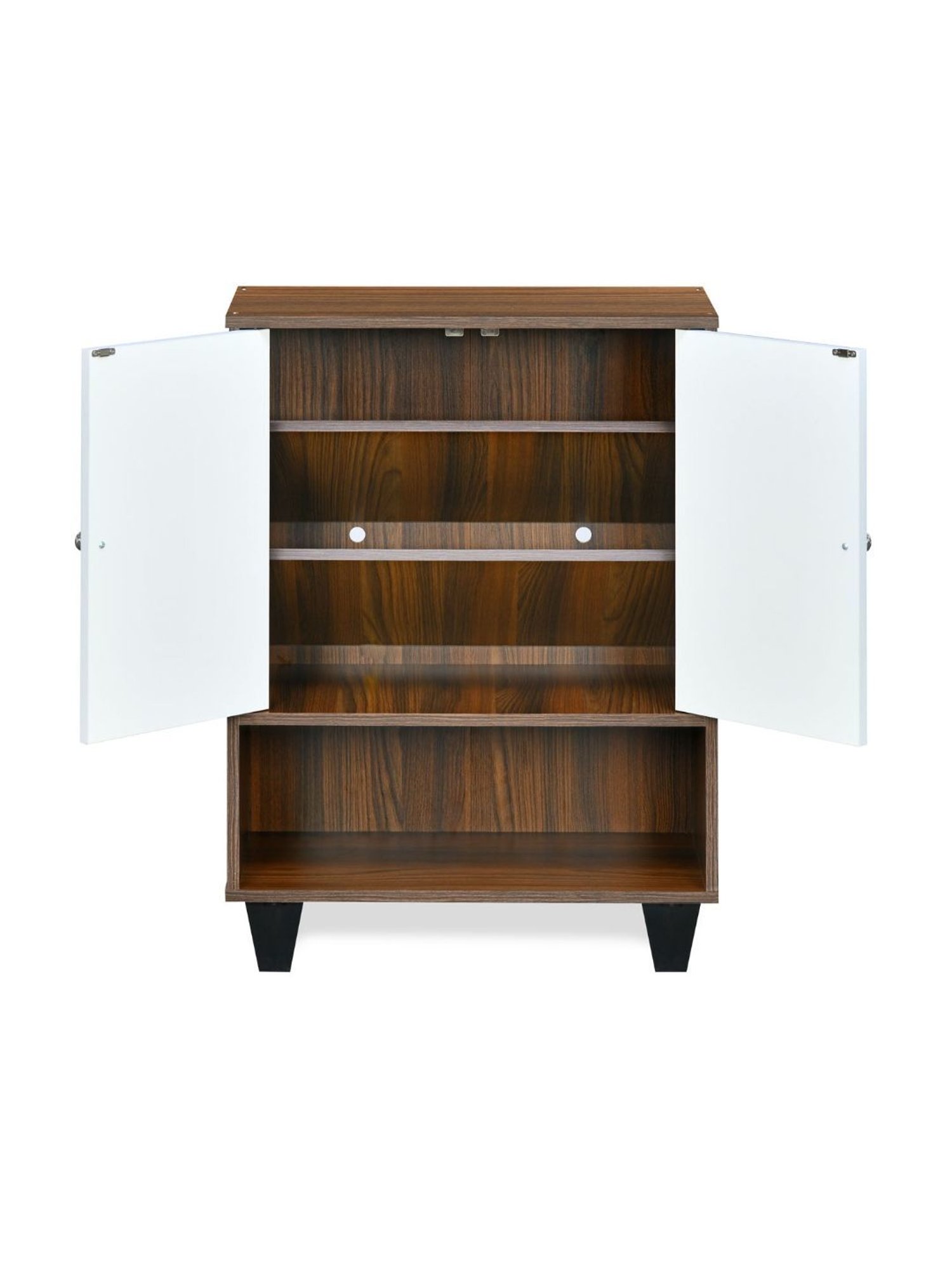 @home Astero Walnut Brown & White Engineered Wood Shoe Cabinet
