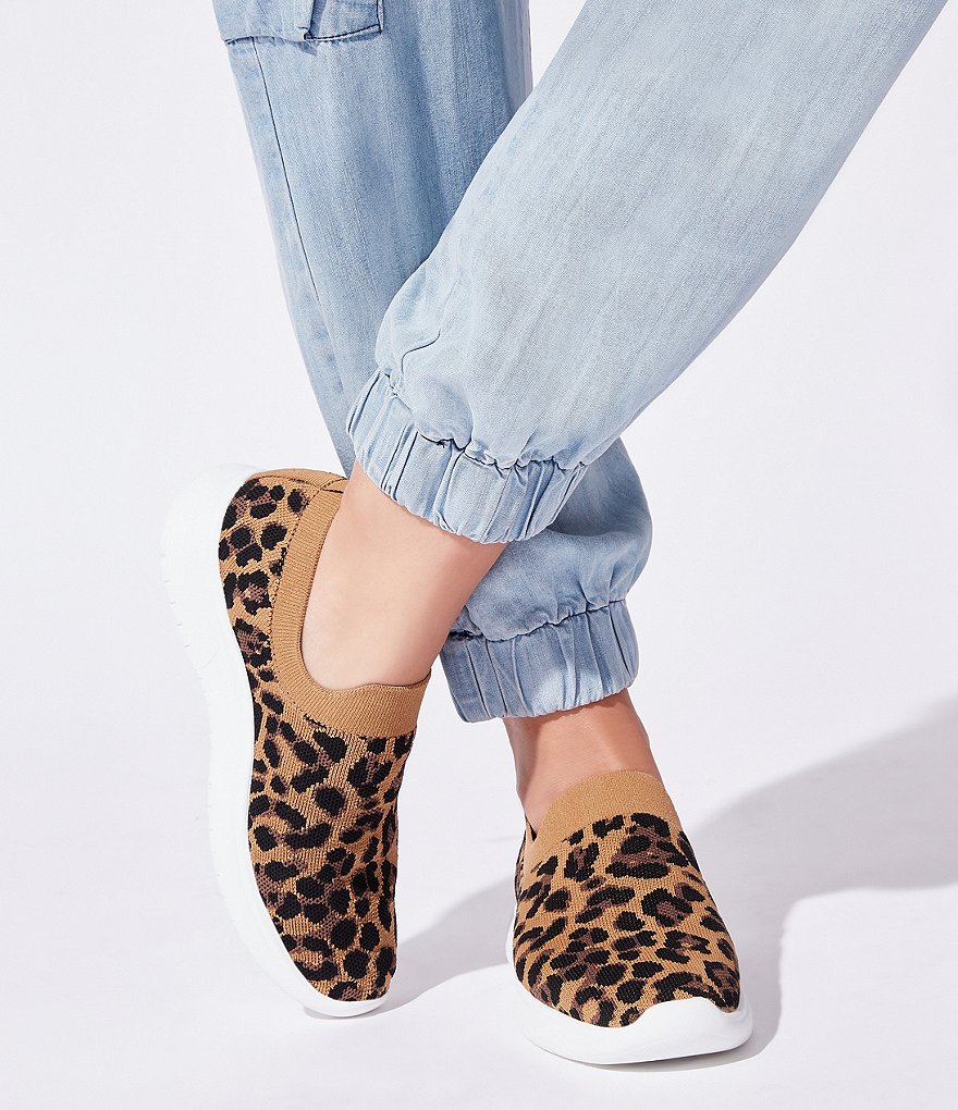 Blondo Karen Leopard Print Waterproof Knit Sneakers