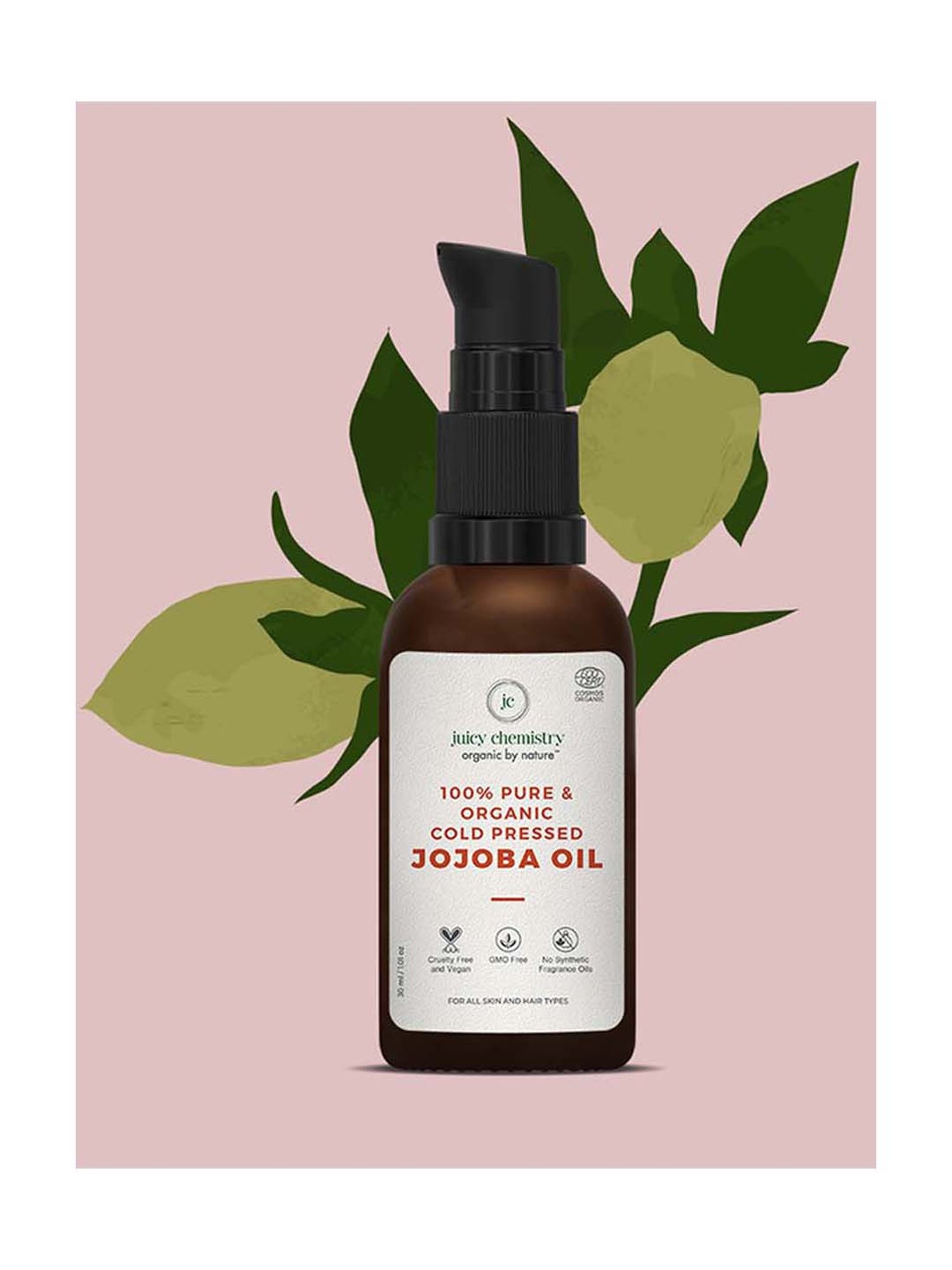Juicy Chemistry Jojoba Cold Pressed Carrier Oil - 30 ml
