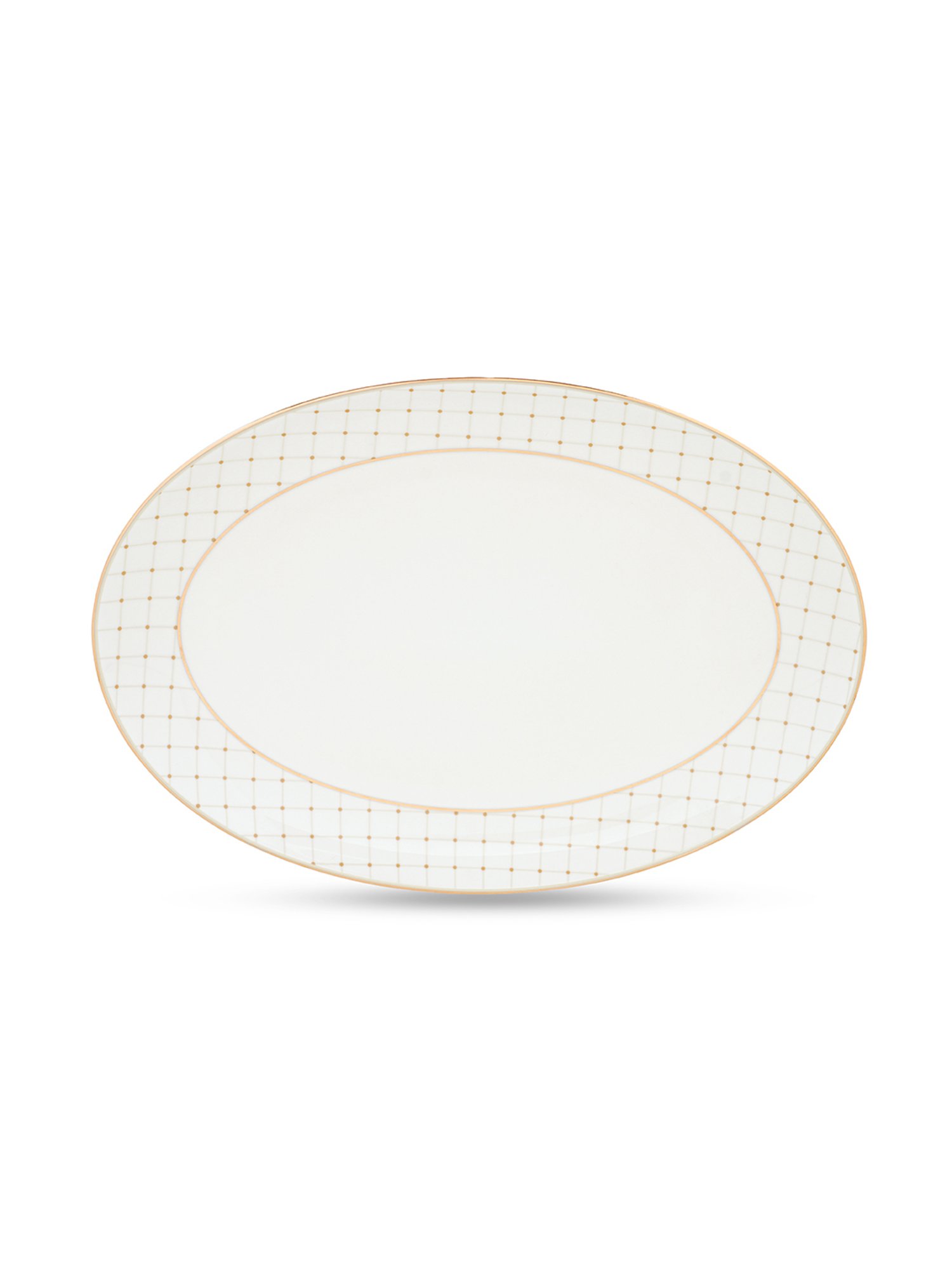 Pure Home and Living White Ceramic Solid Platters