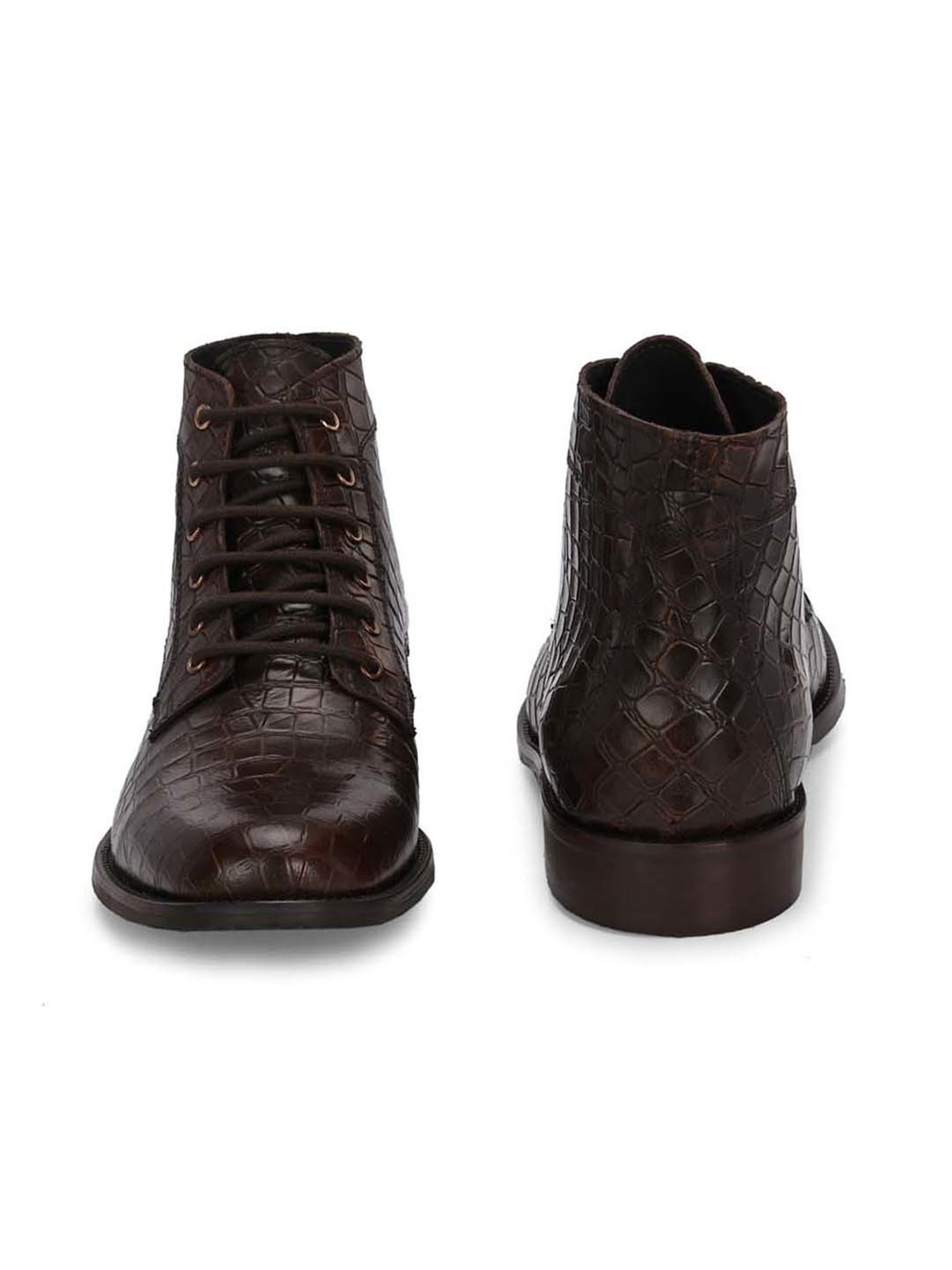 Carlo Romano Men's Brown Derby Boots