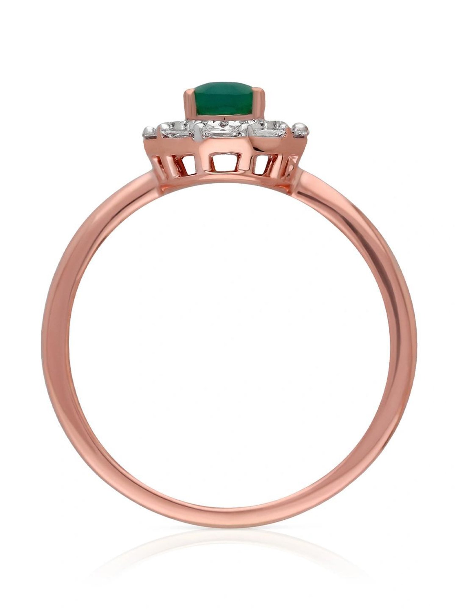 Malabar Gold and Diamonds 18k IGI Certified Diamond Rose Gold Ring for Women