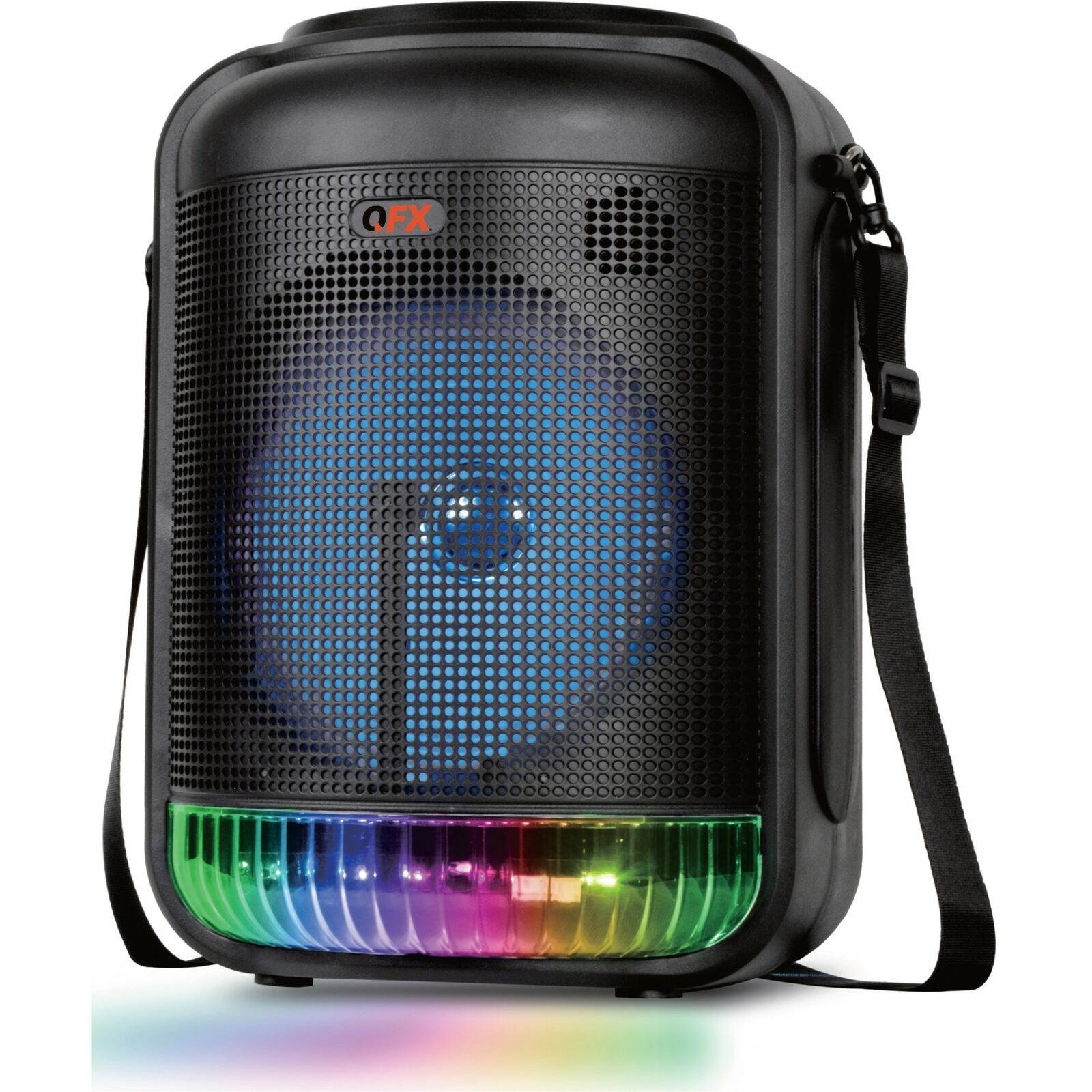 QFX PBX-58 8" Rechargeable PA Speaker +TWS-BT +USB/SD/FM/AUX/LED +RECORDING