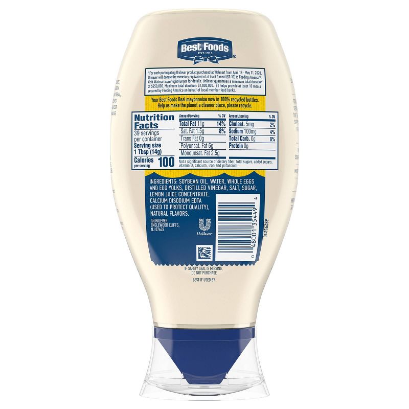 Best Foods Mayonnaise Squeeze Mayo 20oz