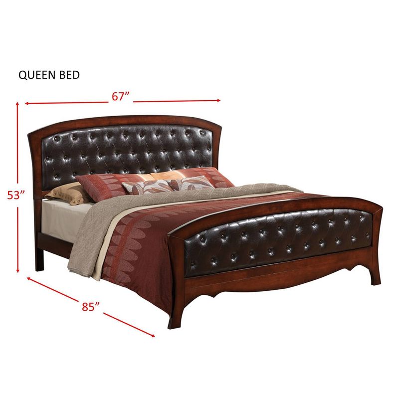 Queen Bungalow Bedroom Set Medium Brown - Home Styles
