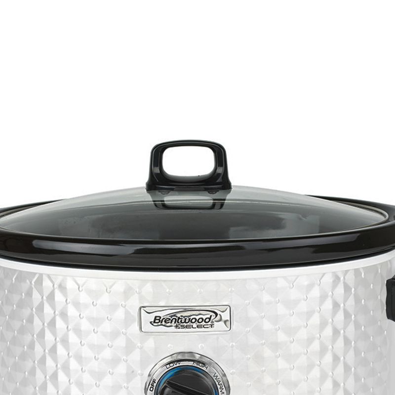 Brentwood Select 7 Quart Slow Cooker in White