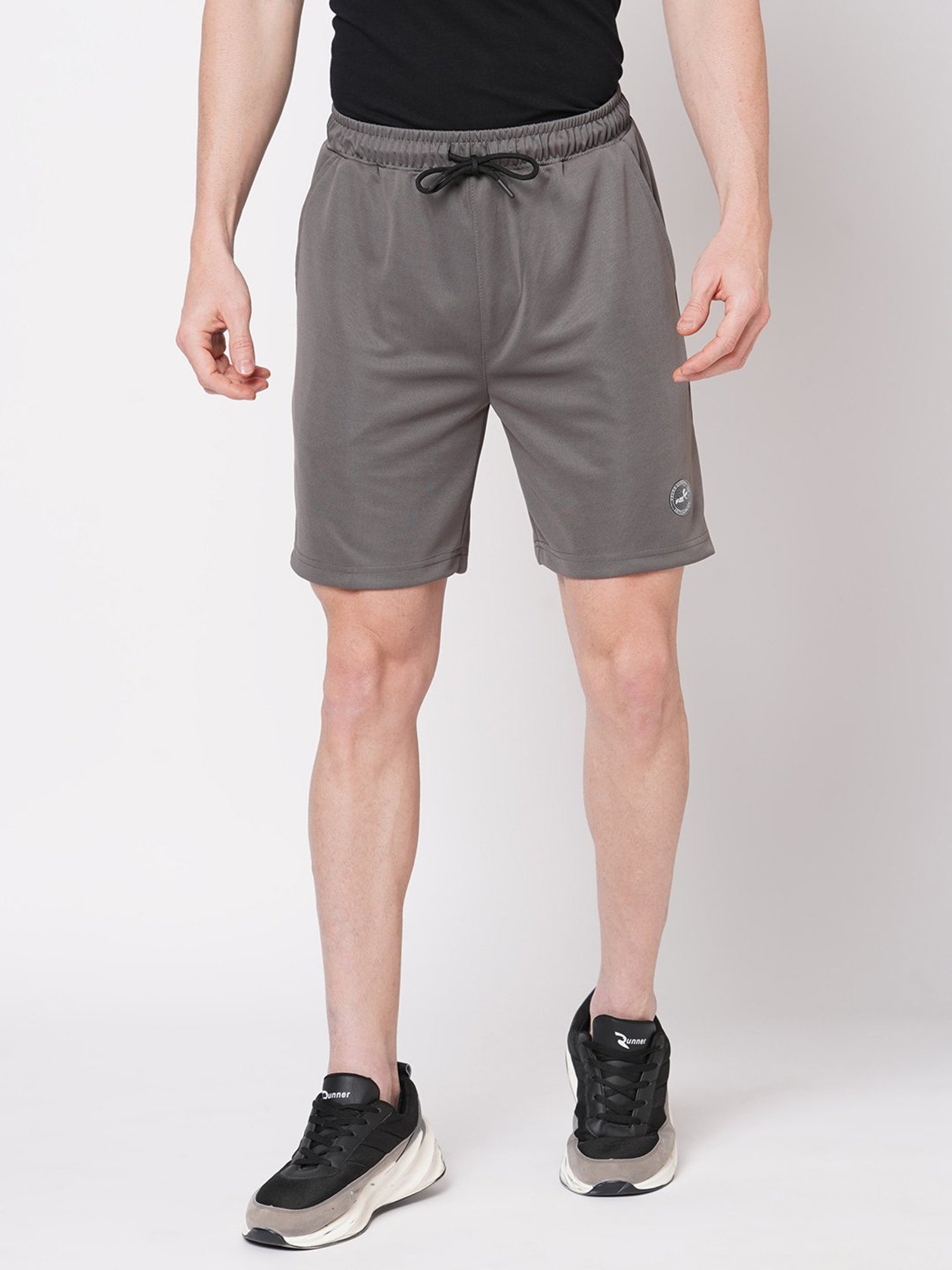 Fitz Dark Grey Slim Fit Shorts