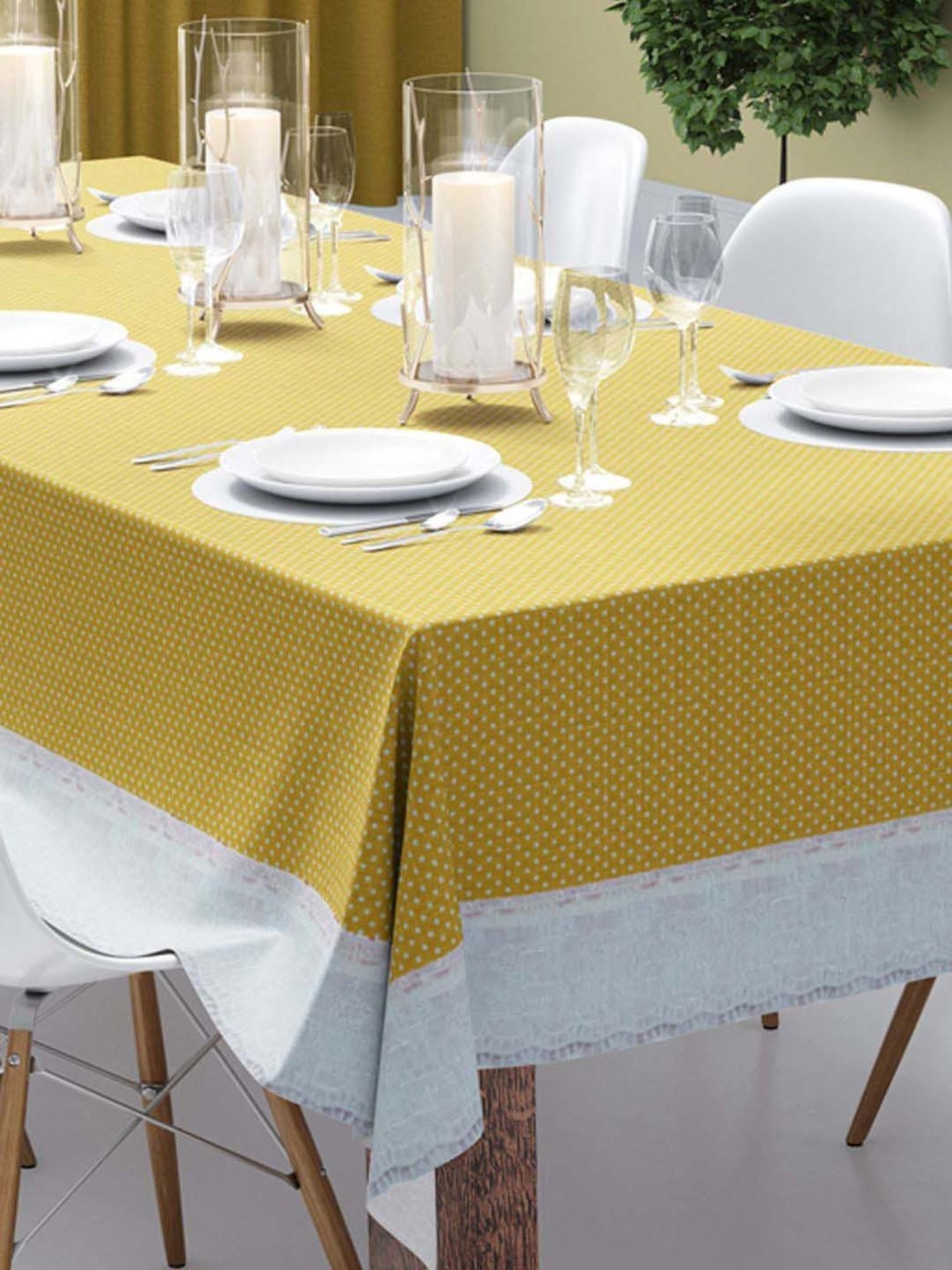 Bianca Classic Clear Yellow Pvc 8-10 Seater Table Cloth
