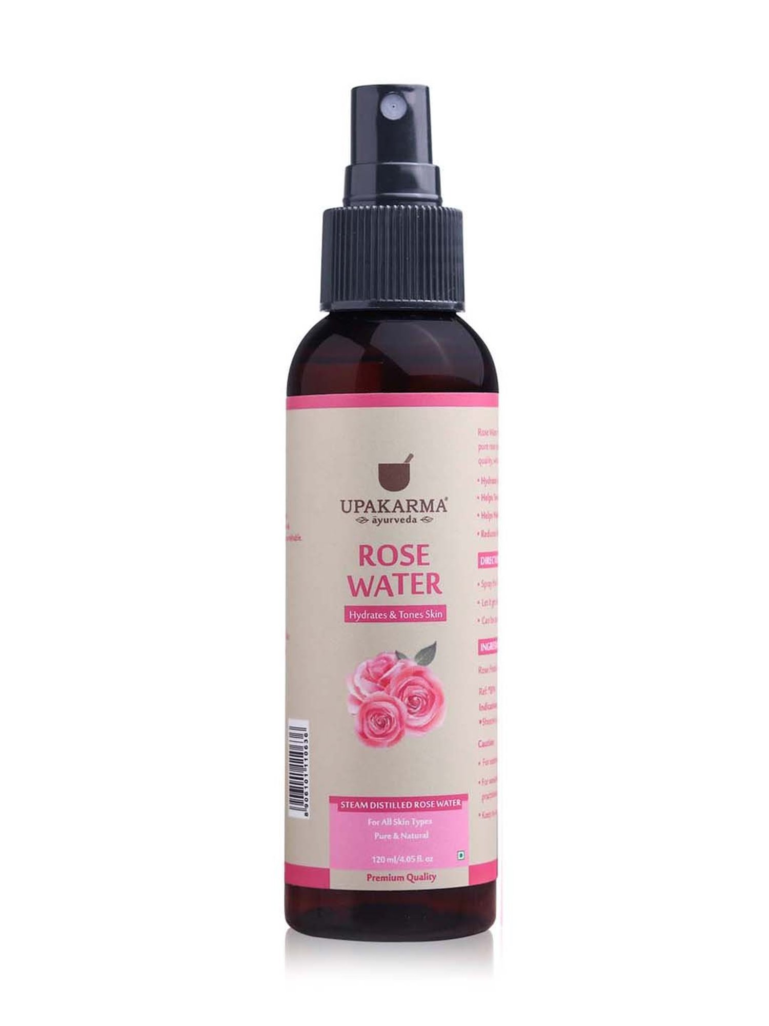 UPAKARMA Ayurveda Rose Water Spray - 120 ml