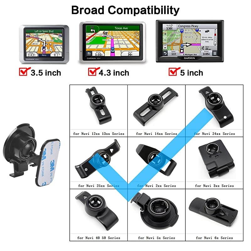 Mount StickOn Dashboard Car Mounts for Garmin Nuvi 355 Inch Satnav Dash Holder