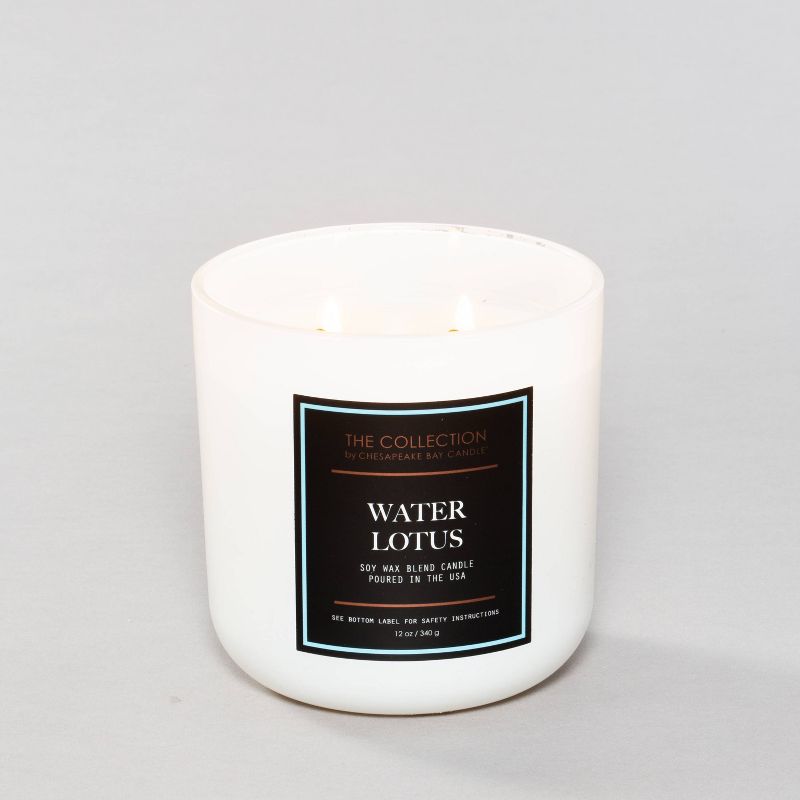 12oz Glass Jar 2-Wick Candle Water Lotus - The Collection By Chesapeake Bay Candle