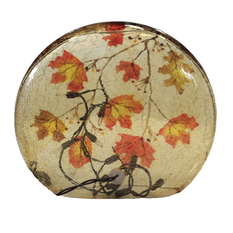 Stony Creek 8.75" Autumn Pre-Lit Lg Round Orb Fall Electric Crackled  -  Decorative Sculptures