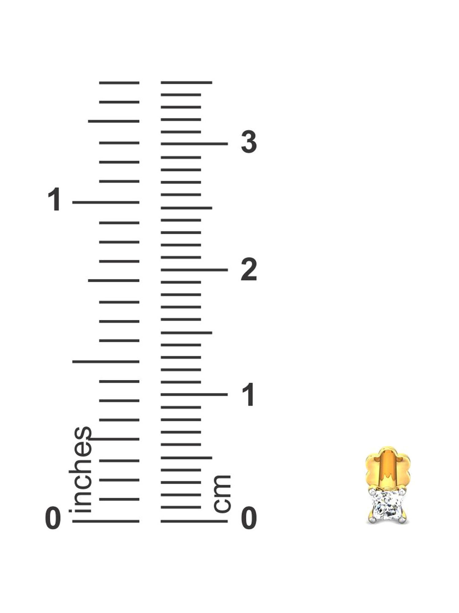 Malabar Gold and Diamonds 18 kt Gold & Diamond Nosepin