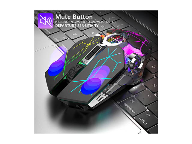 E-sport X13 Wireless Charging Gaming Mouse Silent Luminous Mechanical Mouse
