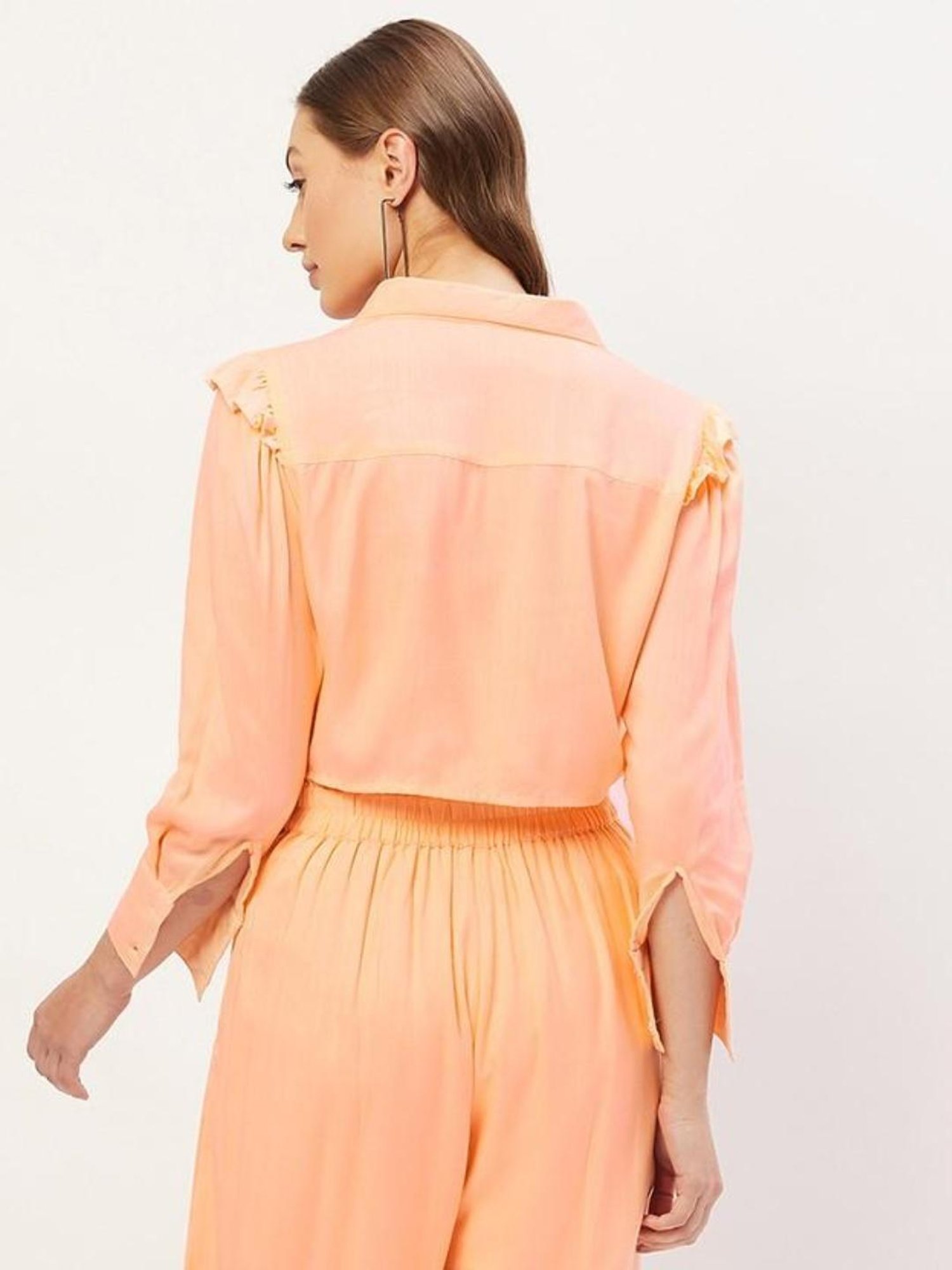 Anvi Be Yourself Peach Regular Fit Shirt